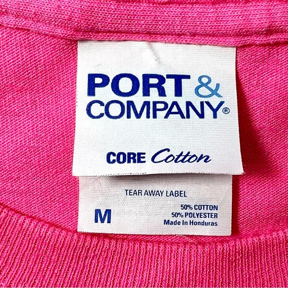 Graphic Tee THE BLACK HOLE Raw Hem Fluorescent Pink Black Medium M - Picture 4 of 12